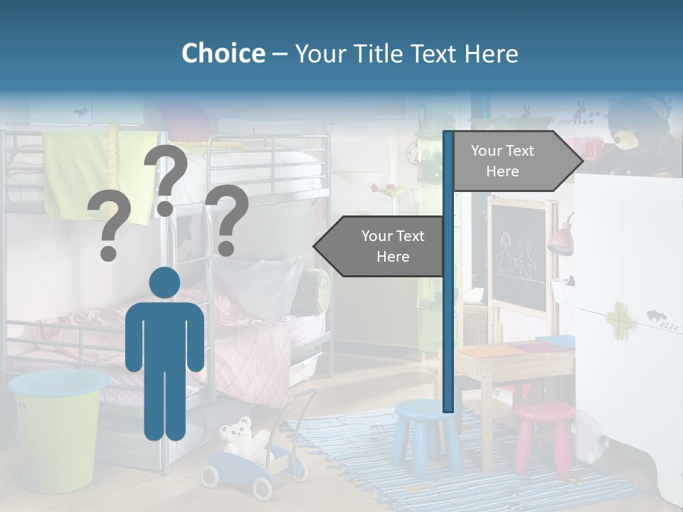 Interior Home Girl PowerPoint Template