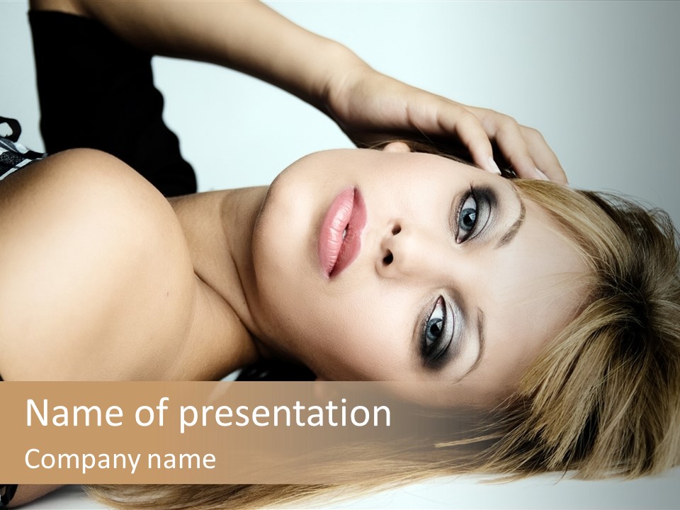 Portrait Woman Beauty PowerPoint Template