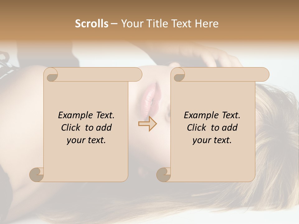 Portrait Woman Beauty PowerPoint Template