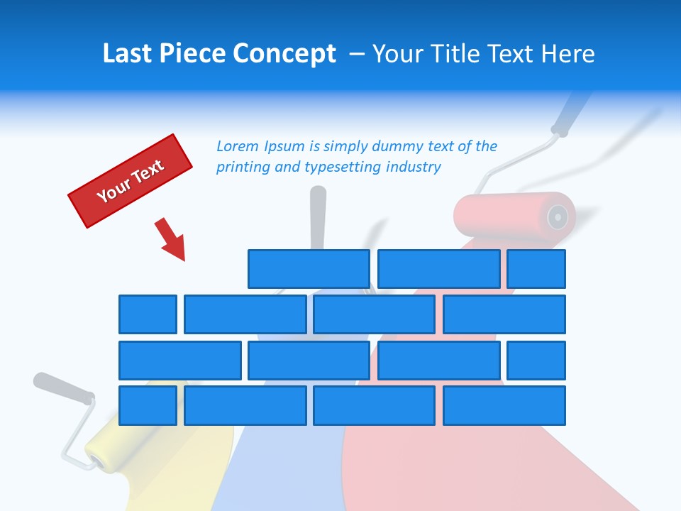 Whitewash Indoor Red PowerPoint Template