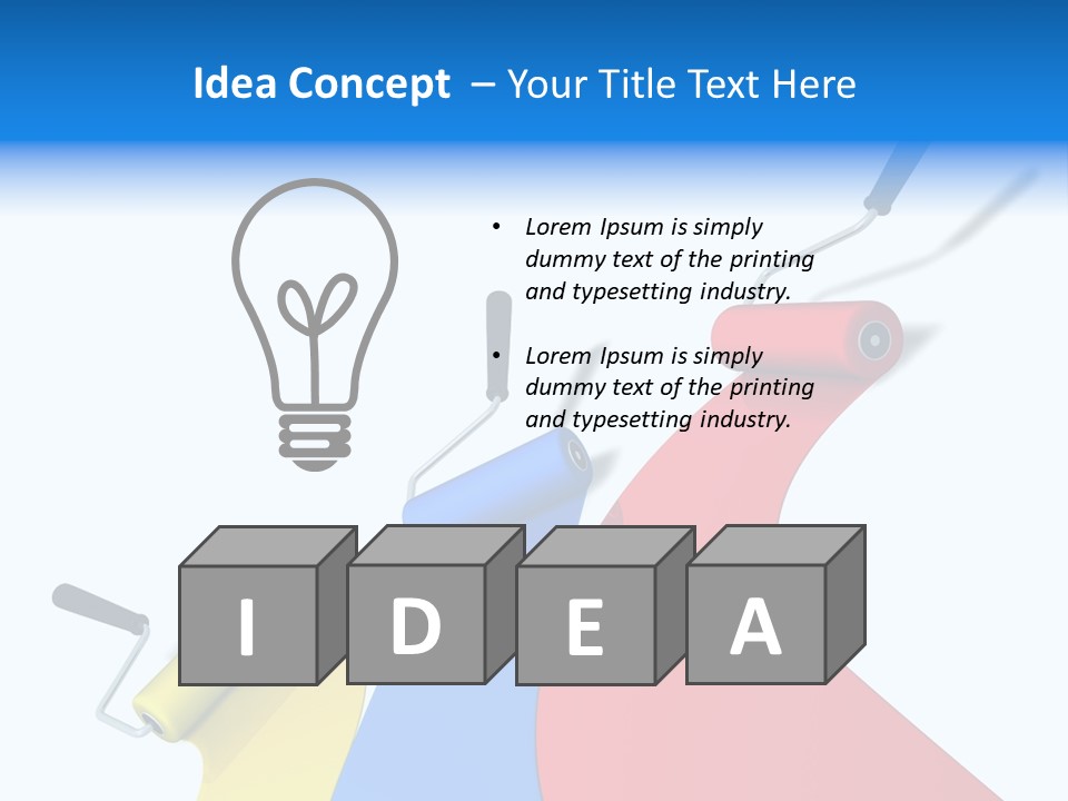 Whitewash Indoor Red PowerPoint Template