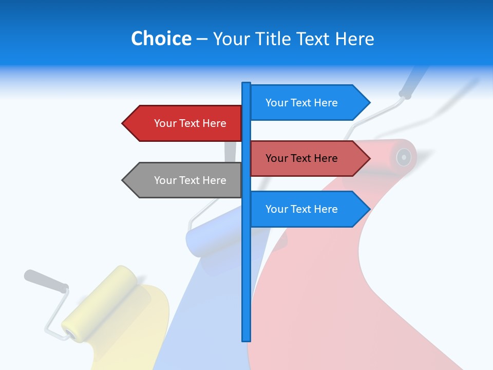 Whitewash Indoor Red PowerPoint Template