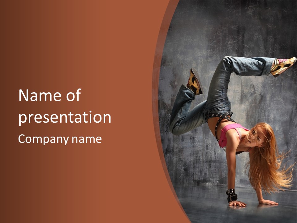 Sporty Woman Female PowerPoint Template
