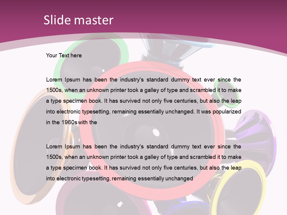 Set White Wave PowerPoint Template