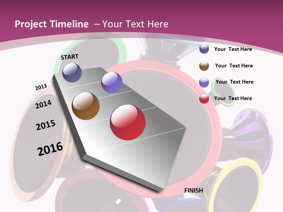 Set White Wave PowerPoint Template