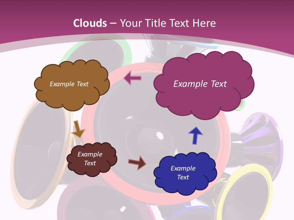 Set White Wave PowerPoint Template