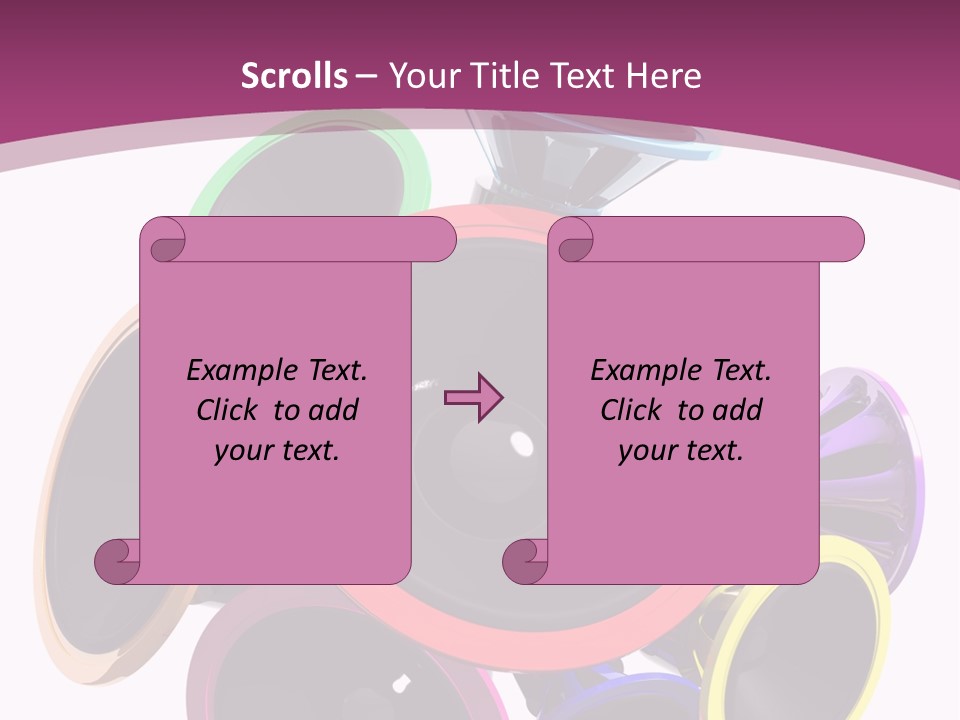 Set White Wave PowerPoint Template