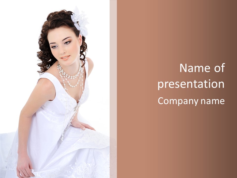 Woman Marriage Feminity PowerPoint Template