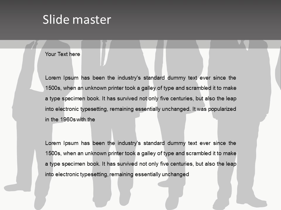 Crowd Casual Illustration PowerPoint Template