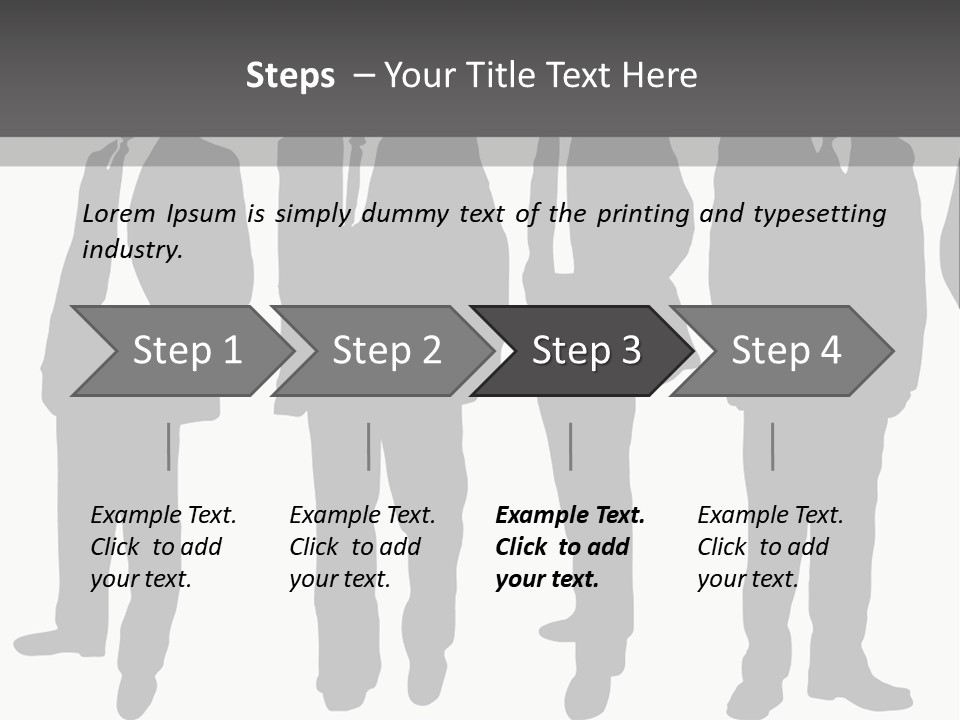 Crowd Casual Illustration PowerPoint Template