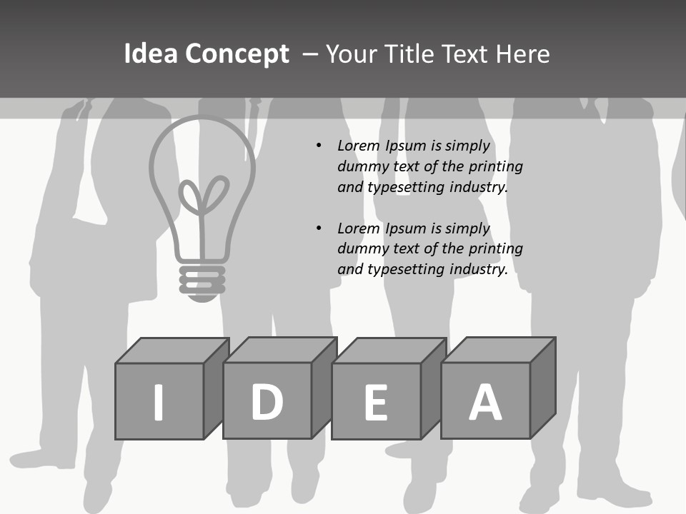 Crowd Casual Illustration PowerPoint Template