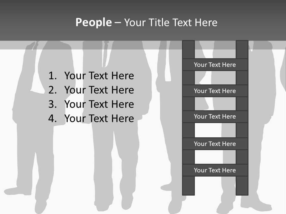 Crowd Casual Illustration PowerPoint Template