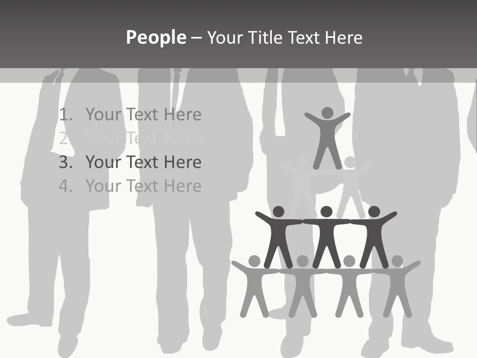 Crowd Casual Illustration PowerPoint Template