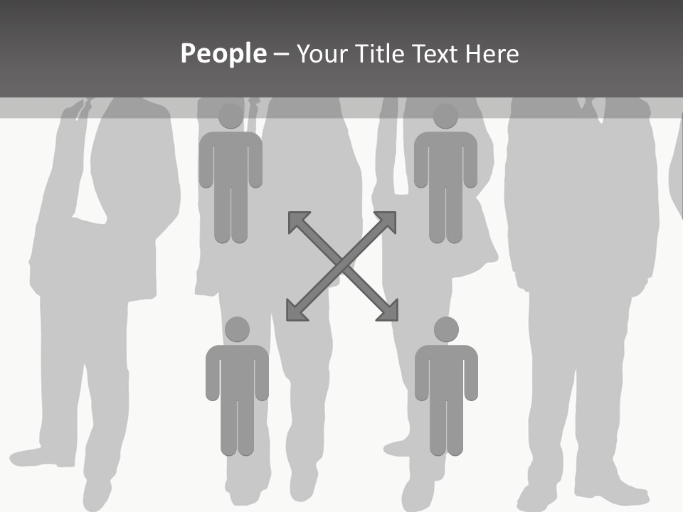 Crowd Casual Illustration PowerPoint Template