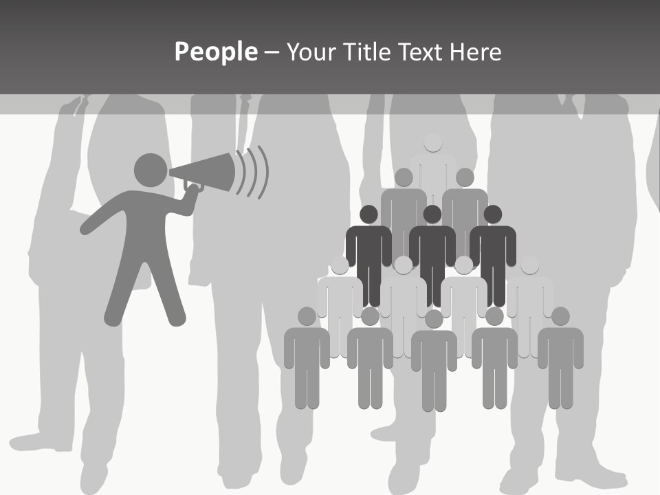 Crowd Casual Illustration PowerPoint Template