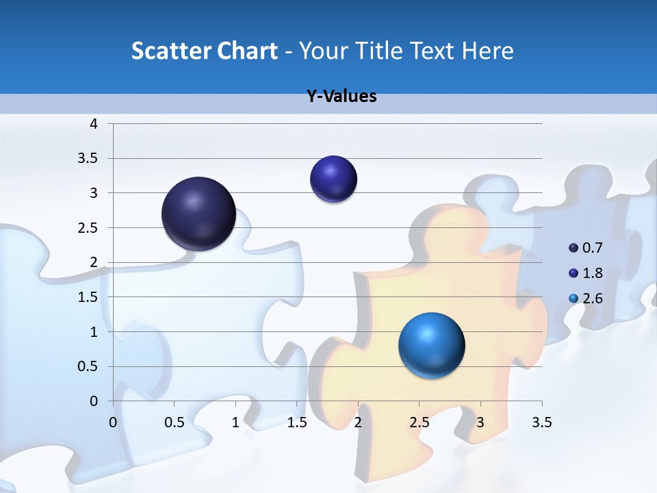 Puzzle Blue Line PowerPoint Template