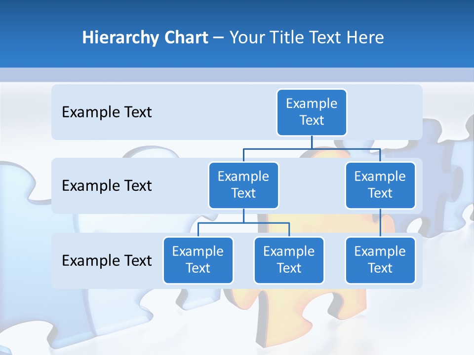 Puzzle Blue Line PowerPoint Template