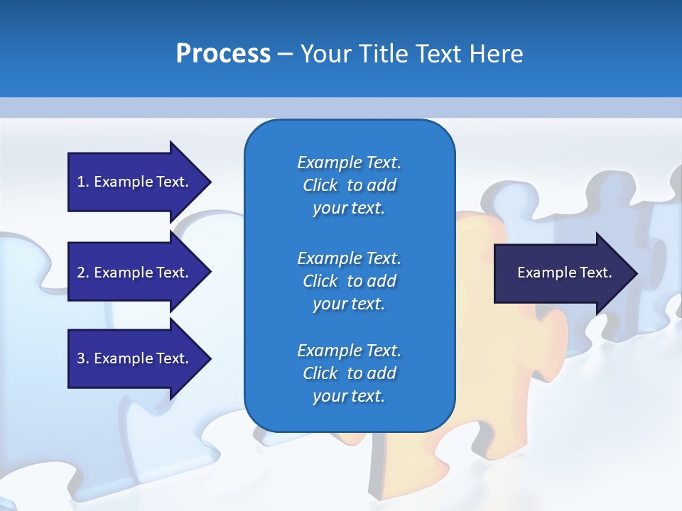 Puzzle Blue Line PowerPoint Template