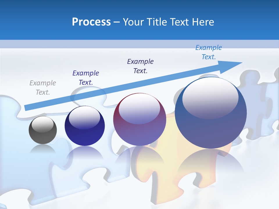 Puzzle Blue Line PowerPoint Template
