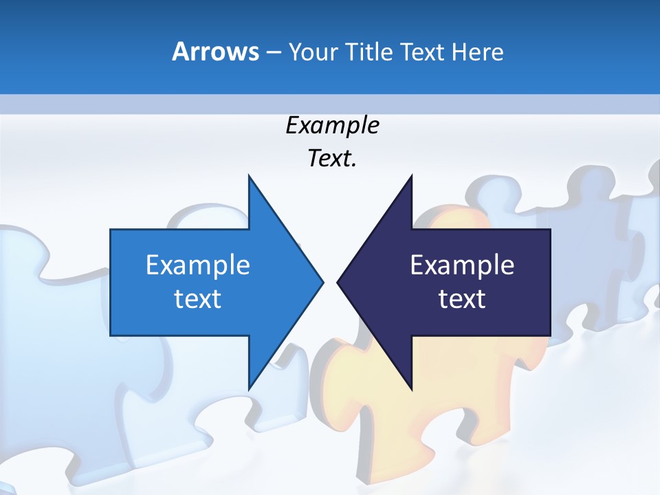 Puzzle Blue Line PowerPoint Template