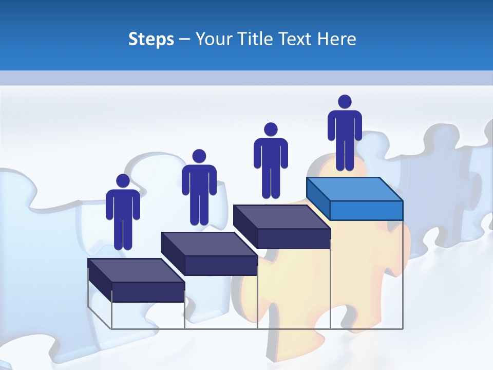 Puzzle Blue Line PowerPoint Template
