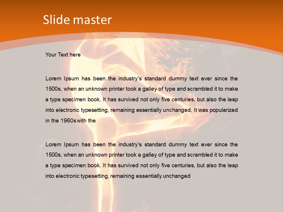 Sport Burning Energy PowerPoint Template