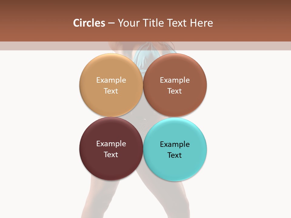 A Beautiful Woman In A Blue Bikini Posing For The Camera PowerPoint Template