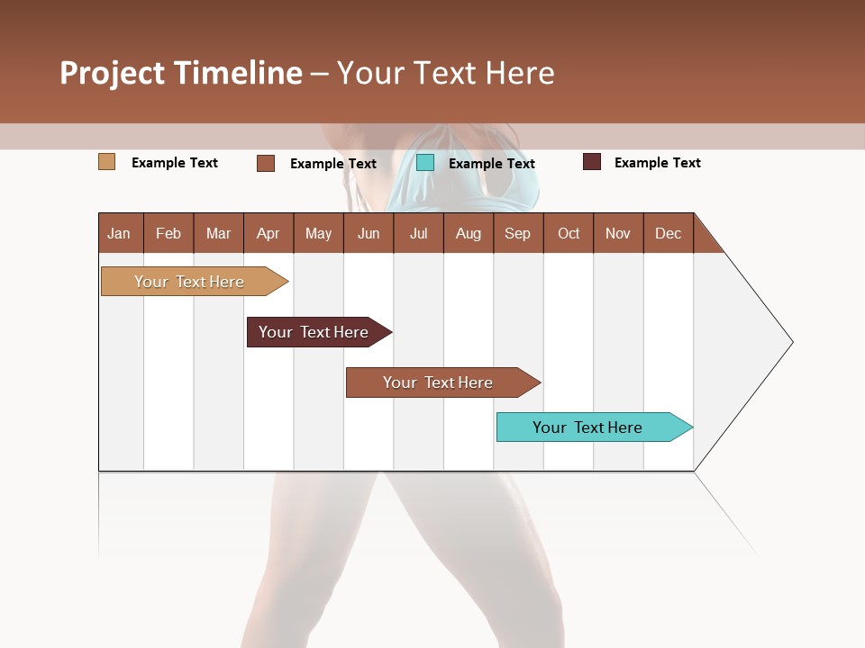 A Beautiful Woman In A Blue Bikini Posing For The Camera PowerPoint Template