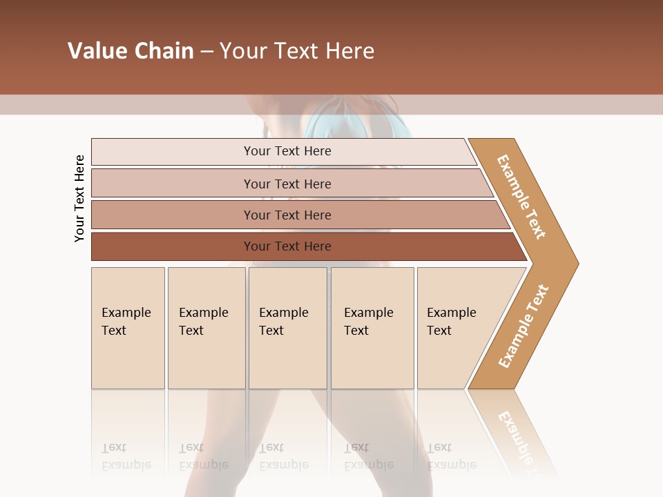 A Beautiful Woman In A Blue Bikini Posing For The Camera PowerPoint Template