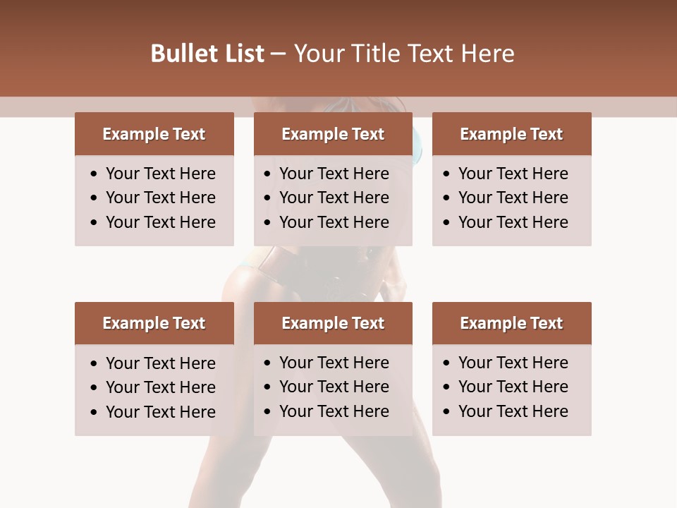 A Beautiful Woman In A Blue Bikini Posing For The Camera PowerPoint Template