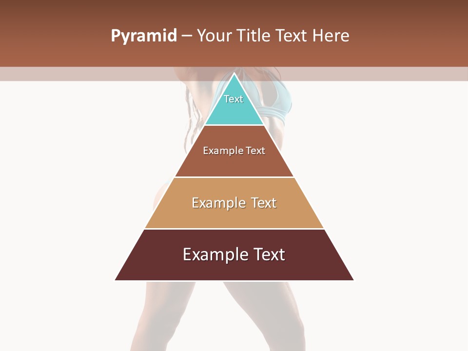 A Beautiful Woman In A Blue Bikini Posing For The Camera PowerPoint Template