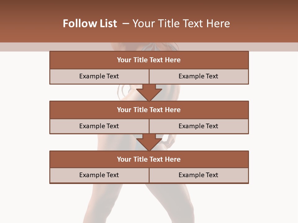 A Beautiful Woman In A Blue Bikini Posing For The Camera PowerPoint Template