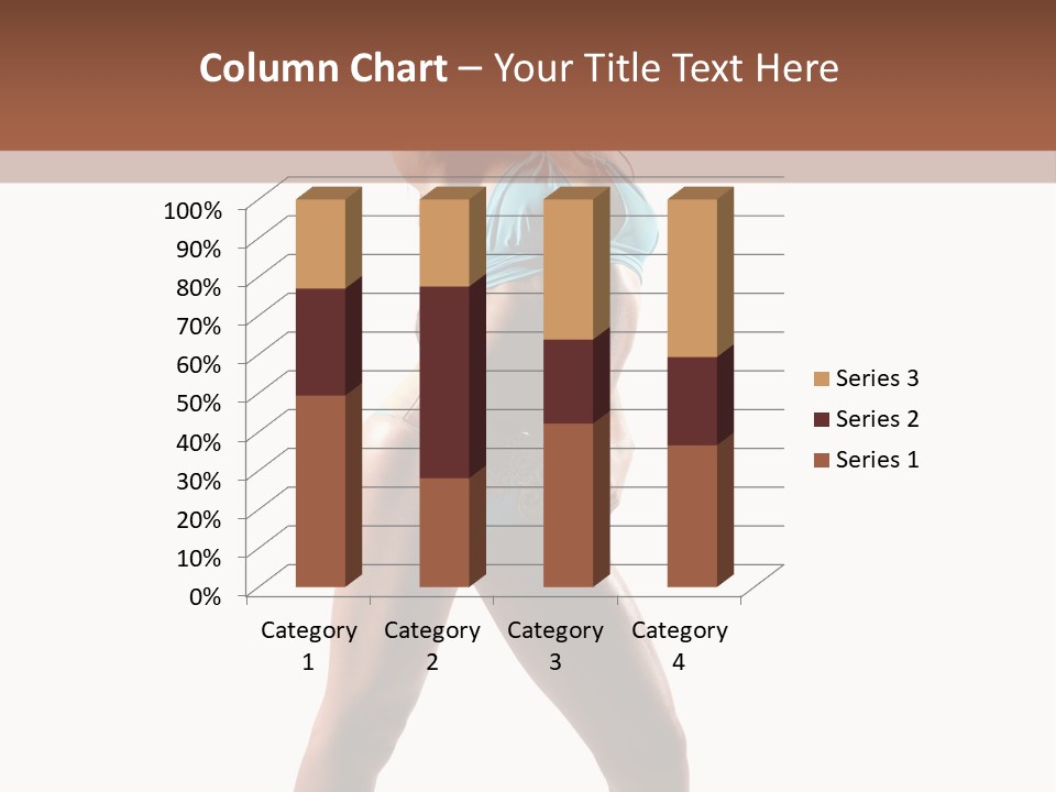 A Beautiful Woman In A Blue Bikini Posing For The Camera PowerPoint Template