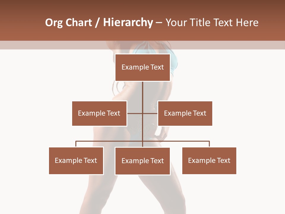 A Beautiful Woman In A Blue Bikini Posing For The Camera PowerPoint Template