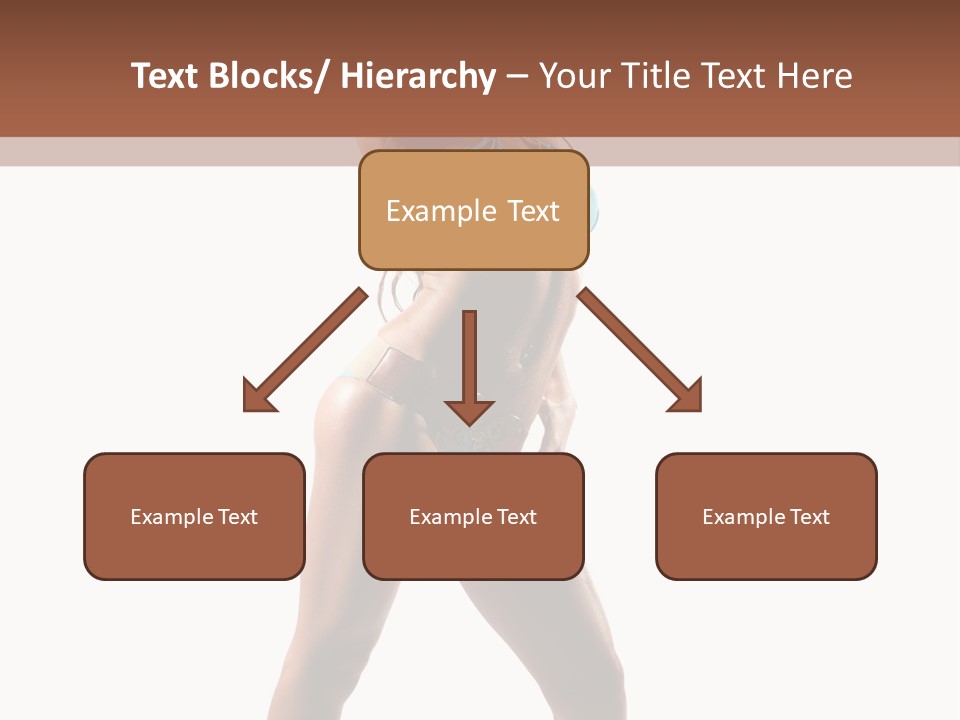 A Beautiful Woman In A Blue Bikini Posing For The Camera PowerPoint Template