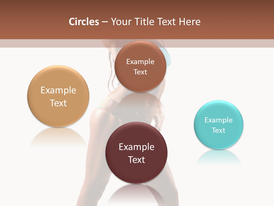 A Beautiful Woman In A Blue Bikini Posing For The Camera PowerPoint Template