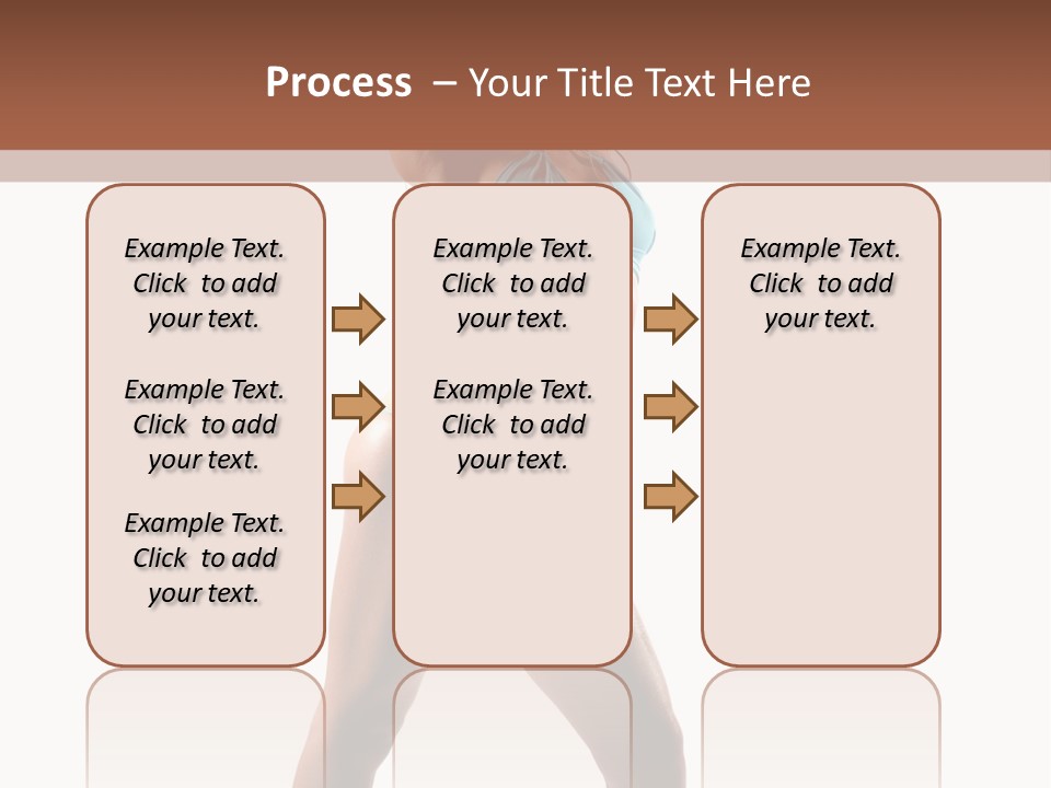 A Beautiful Woman In A Blue Bikini Posing For The Camera PowerPoint Template