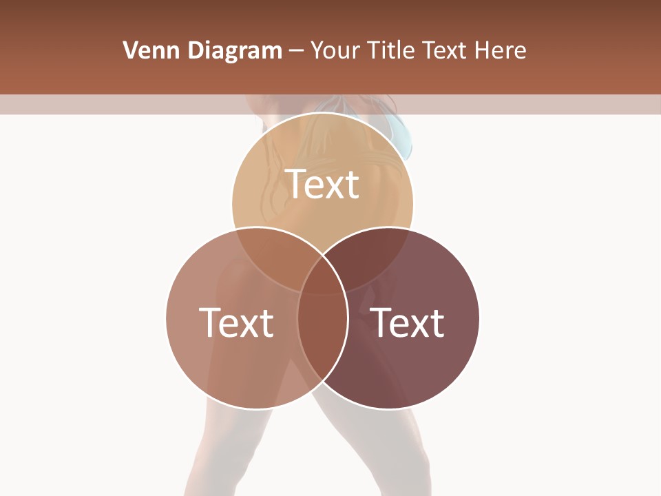 A Beautiful Woman In A Blue Bikini Posing For The Camera PowerPoint Template