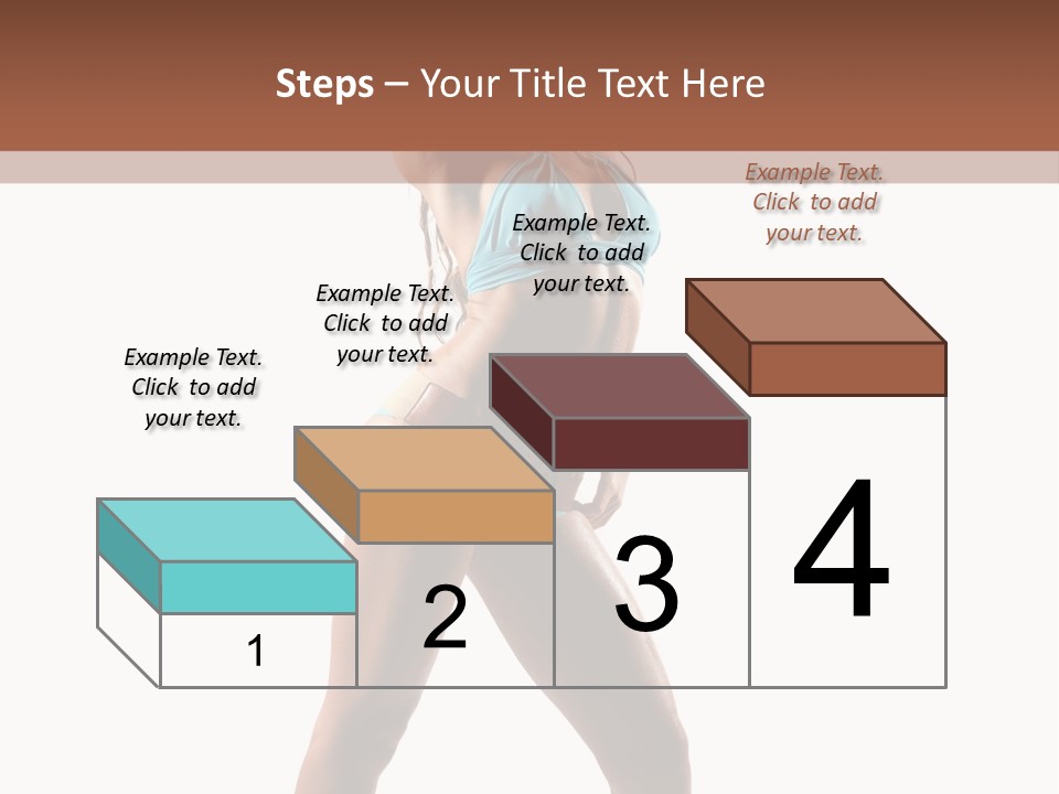 A Beautiful Woman In A Blue Bikini Posing For The Camera PowerPoint Template