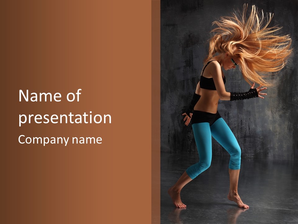 Stretching Performer Elegance PowerPoint Template