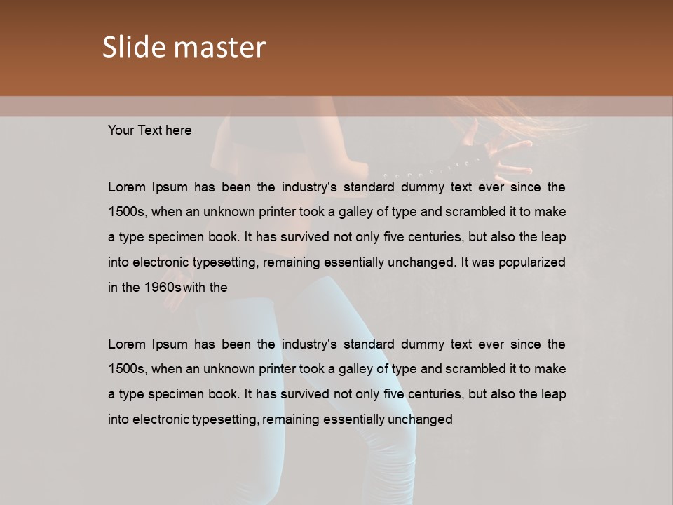 Stretching Performer Elegance PowerPoint Template