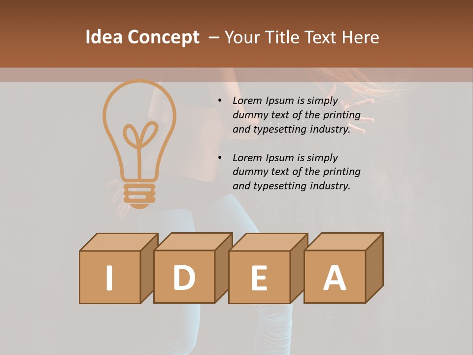 Stretching Performer Elegance PowerPoint Template