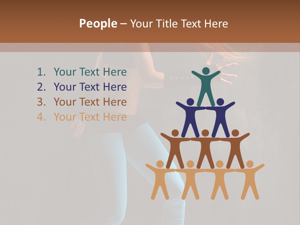 Stretching Performer Elegance PowerPoint Template