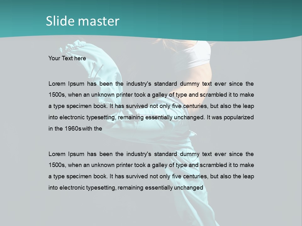 Moving Posing Aerobics PowerPoint Template