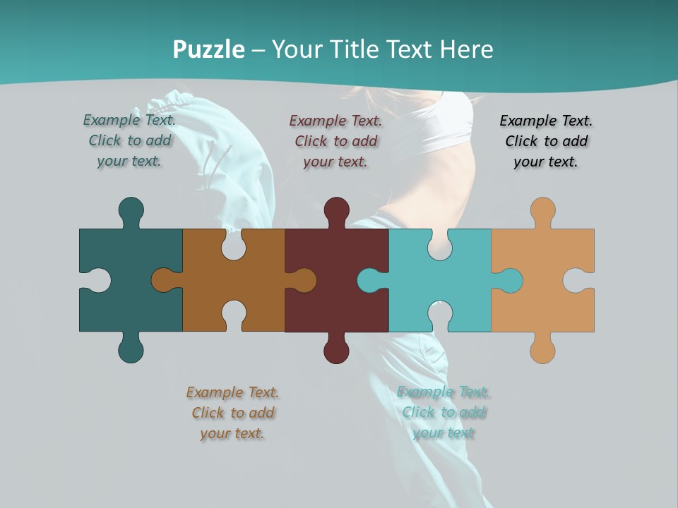 Moving Posing Aerobics PowerPoint Template