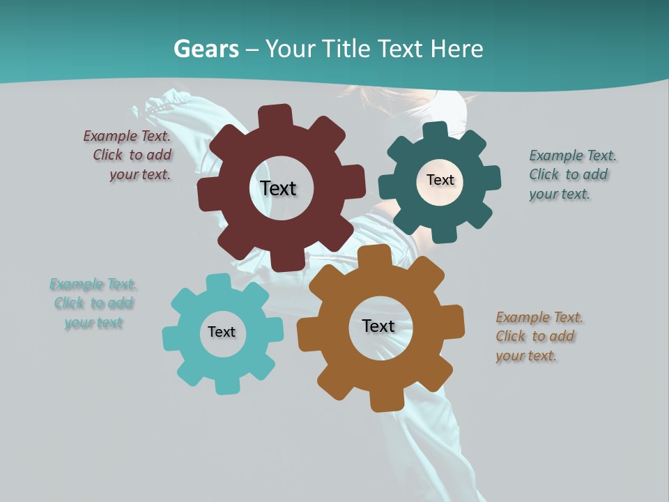 Moving Posing Aerobics PowerPoint Template