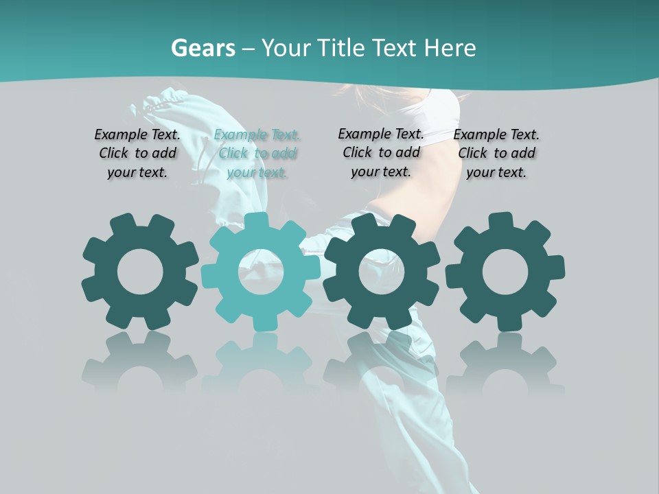 Moving Posing Aerobics PowerPoint Template