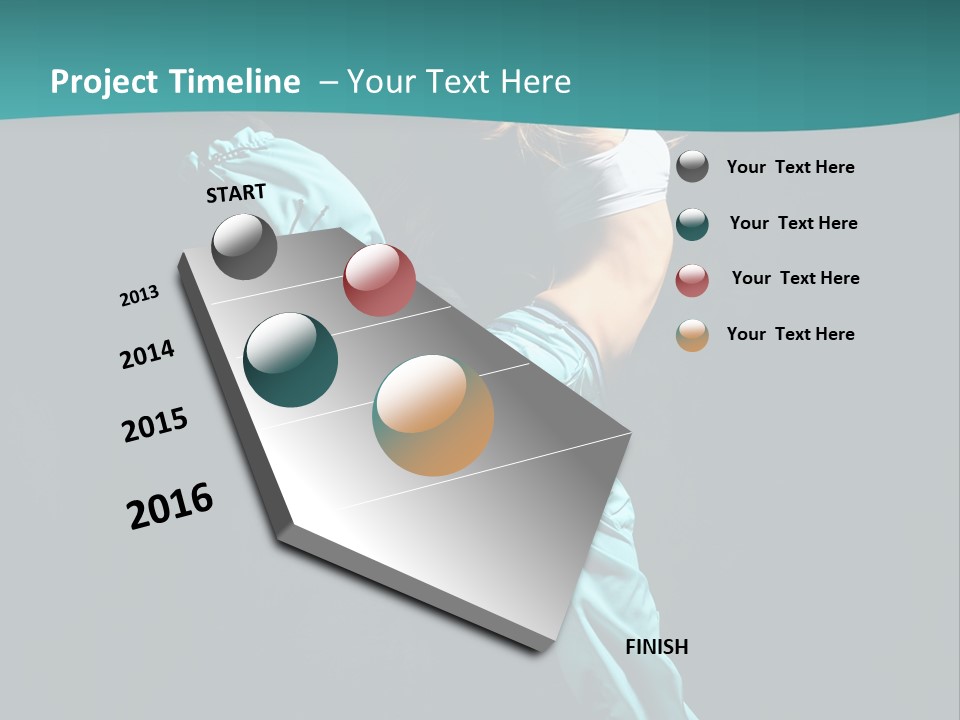 Moving Posing Aerobics PowerPoint Template