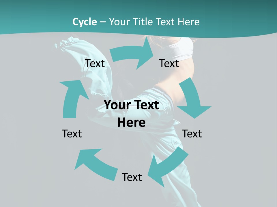 Moving Posing Aerobics PowerPoint Template