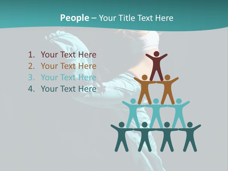 Moving Posing Aerobics PowerPoint Template